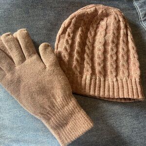 Cozy Knit Beanie and Gloves Set
